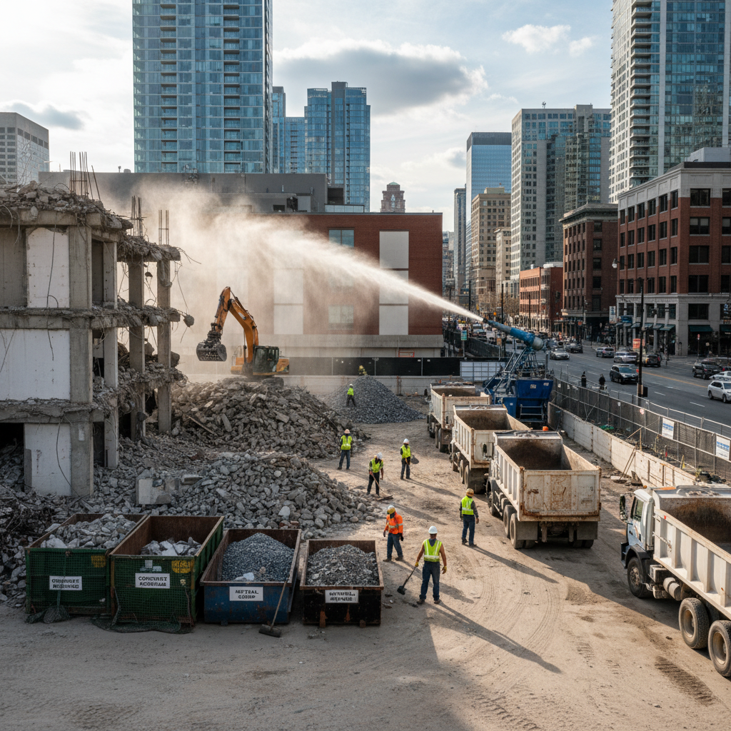 Atliekų tvarkymas griovimo metu