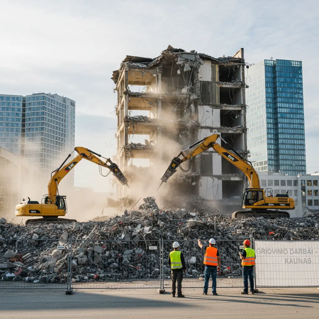 Griovimo technika dirba lauke Kaune