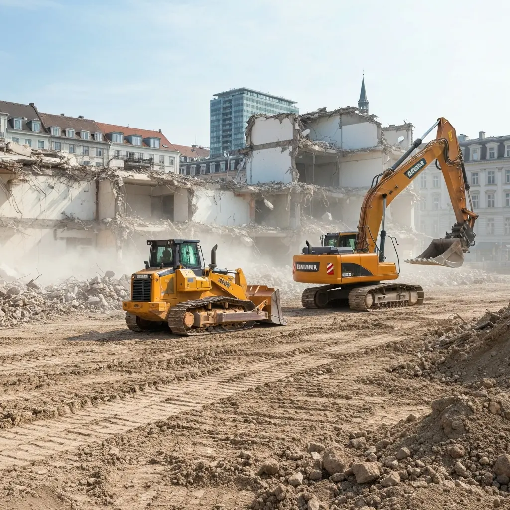 Griovimo paslaugos Lietuvoje – moderni statybos aikštelė su technika